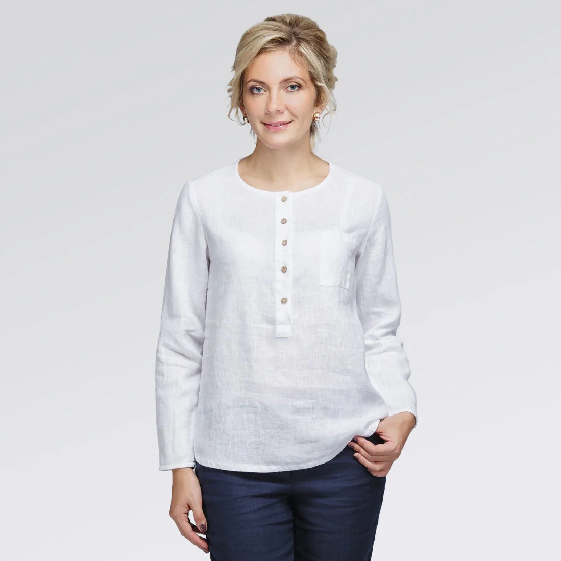 Blusón oxford, uniforme empresarial