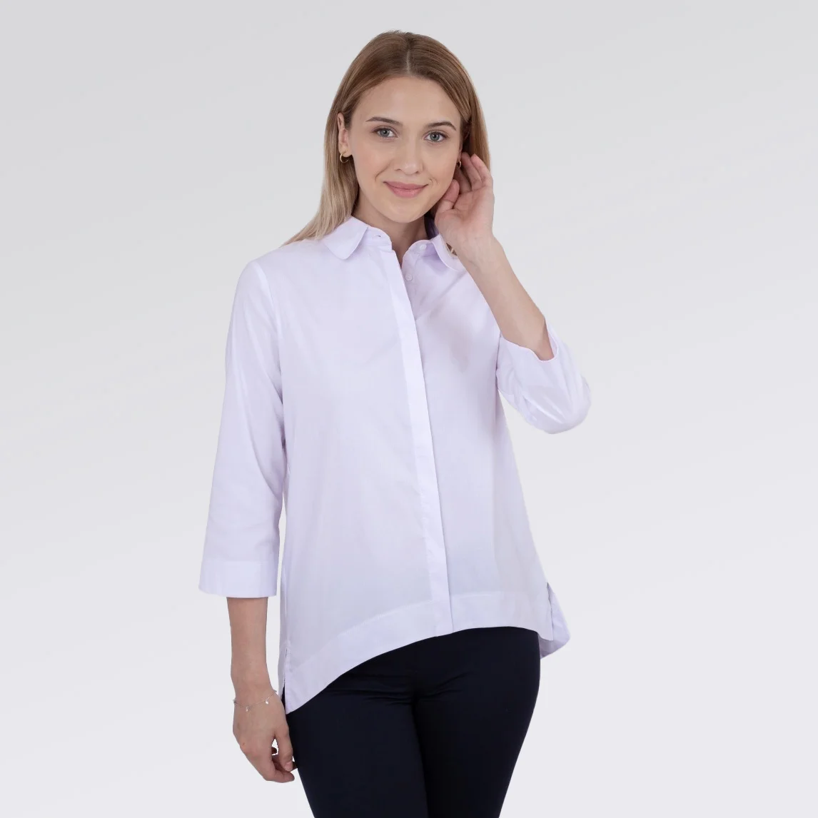 Blusón ejecutivo con cuello camisa