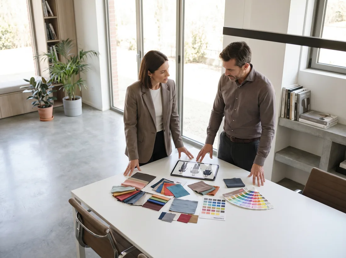 Asesoría de imagen corporativa: selección de telas y colores